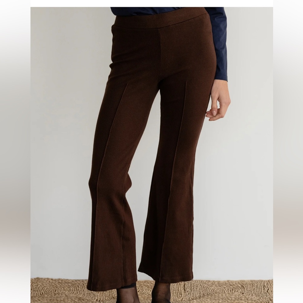 NWT DONNI. Chocolate Brown Flare Pants